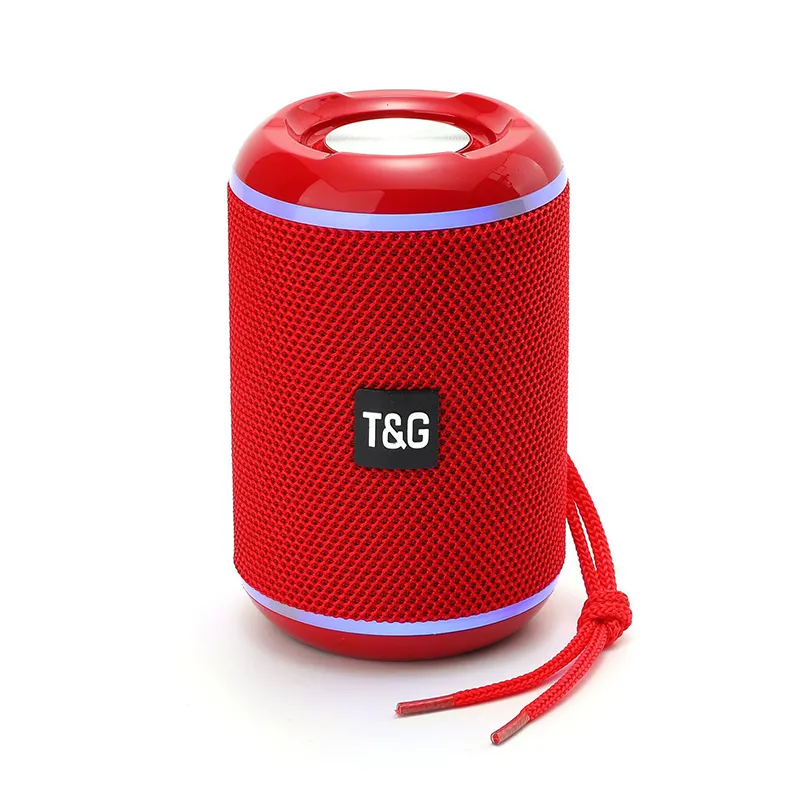 TG291 kablosuz taşınabilir hoparlör açık hoparlör desteği TF kart FM LED ışık Mini sütun Stereo müzik Surround bas kutusu