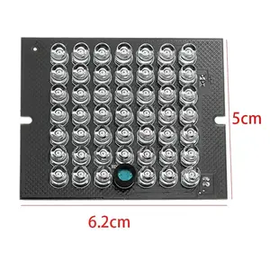 Luz de preenchimento de led infravermelho, visão noturna, ir 850nm 940nm, lâmpada led, contas para câmera de vigilância, placa