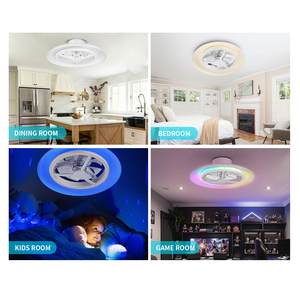 Hiện đại tuya LED ánh sáng trần với <span class=keywords><strong>fan</strong></span> hâm mộ cho phòng khách thông minh điều khiển từ xa 7-màu sắc chế độ cấu hình thấp tuôn ra núi - Product Image 5