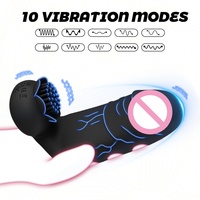 Vibrateur à doigts avec brosse, double moteur, 10 modes, portable, 2 manchons pour doigts, stimulation du point G, en silicone, rechargeable par USB, OEM ODM, logo personnalisé