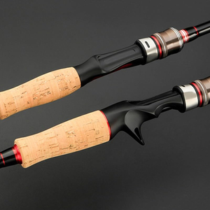 Canne à pêche spinning/casting en carbone de haute qualité, 198 cm, deux sections, pour carpes rapides et lentes - Product Image 5