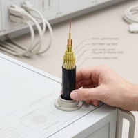 Câble de commande blindé WDZN-KYJYP résistant au feu, LSZH, faible émission de fumée, zéro halogène, XLPE, gaine tressée en cuivre, 450/750V pour circuit d'urgence