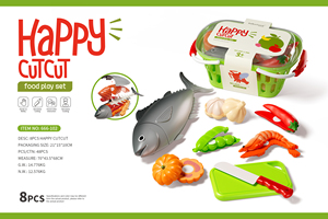 Jouets de <span class=keywords><strong>cuisine</strong></span> éducatifs pour enfants : ensemble de fruits, légumes, homards et thon en plastique pour jeu d'imitation préscolaire - Product Image 3