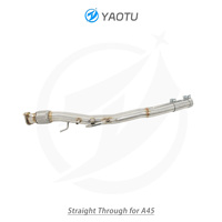 Pipa Knalpot Berkatup YT SS304 untuk Mercedes A35 AMG W177 2.0T Performa Tinggi Mid Tail Exhaust Pengiriman Cepat