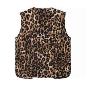 Gilet Casual da Donna con Scollo a V, Fiocco Frontale, Stampa Animalier Multicolore - Product Image 2