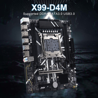 X99-D4M LGA2011-V3 Motherboard M-ATX Gaming Motherboard PCIe 3.0 Slot M.2 4 Kanal DDR4 SATA 6Gb/s untuk Intel XEON E5 V3/V4.