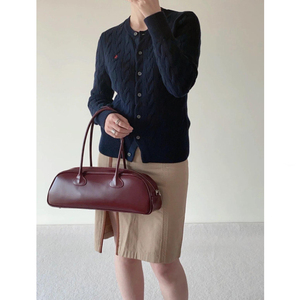 <span class=keywords><strong>Cardigan</strong></span> in Maglia <span class=keywords><strong>a</strong></span> Maniche Lunghe con Collo Ricamato Intrecciato, Etichetta in Rafia, Monopetto, in Cotone Coreano Sottile Scansionabile, Autunno Inverno - Product Image 1