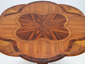 <b>Round</b> Rosewood <b>Solid</b> <b>Wood</b> Fluted Pedestal Base 4-Seater <b>Dining</b> <b>Table</b> Brown Traditional for Home Hotel <b>Dining</b> Room - Product Image 3