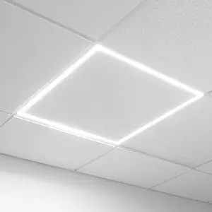 Holux 3000k 4000k 6500k borda quadrada, led painel de luz embutida montagem de alumínio 595x595 led painel de luz quadro 40w