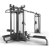 Appareil de musculation multifonctionnel professionnel robuste pour usage commercial, avec système de croisement de câbles, station 5 personnes, entraîneur fonctionnel