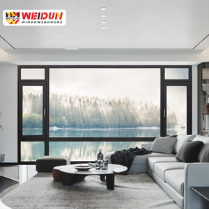 Fenêtres en bois d'aluminium cadre en aluminium à triple vitrage pour portes et fenêtres prix du battant - Product Image 3