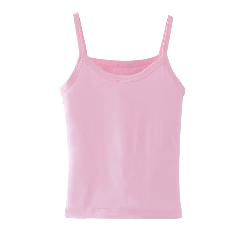 Wholesale Model/Cotton Baby Singlet Girls Undershirts Custom Logo Blank Plain Summer Kids Underwear Vest Girl Tank Tops