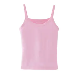 Bán Buôn Mô Hình/Cotton Bé Singlet Cô Gái Undershirts Biểu Tượng Tùy Chỉnh Trống Đồng Bằng Mùa Hè Trẻ Em Đồ Lót Vest Girl Tank Tops