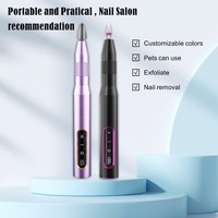 Lime à ongles professionnelle rechargeable en aluminium 35000 tr/min, kit de manucure électrique portable USB sans fil avec embouts de polissage pour salon