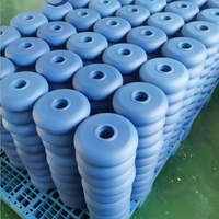 Roues en nylon bleu Delrin Poulie à rouleaux en nylon plastique Poulie à entraînement plat Roues à rouleaux pour portes et fenêtres