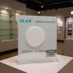 Lastra di Vetro Sintetico Iln Diametro 25 Cm Spessore 1,2 Mm Per Esposizione e Protezione - Product Image 1