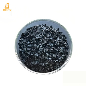 Poudre <span class=keywords><strong>d</strong></span>'humate de potassium micronisée 12% K2O, acide humique en flocons pour la réhabilitation des sols salins, solution de pulvérisation foliaire - Product Image 2