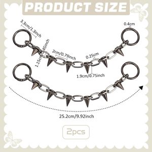 <b>Shoe</b> Chains Heart Shape <b>Shoe</b> Chain <b>Decoration</b> With Iron Ring <b>Shoe</b> Charms <b>Decoration</b> Alloy Heart Boot Strap Chains For DIY Crafts - Product Image 2