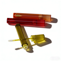 Nouveaux tubes transparents personnalisés en PETG de 6 ml pour rouge à lèvres et gloss, contenants vides pour emballages cosmétiques