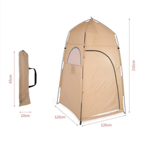 Tente de Douche Pliable en Aluminium pour l'Extérieur, Plage, Camping, Toilettes, Vestiaire, Simple Couche, Légère et Imperméable
