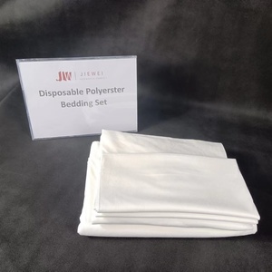 JIEWEI voyage jetable Spunlace taille tissu non tissé draps de lit jetables hôtel non tissé drap de lit housse de couette taie d'oreiller - Product Image 1