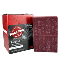 Tampon abrasif rouge 3M 7447 PRO, tampon à main en nylon, Scotch Brite pour le polissage et le meulage
