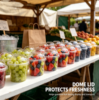 Contenants alimentaires jetables en plastique PET transparents, personnalisés en usine, mini-coupelles à gâteau et desserts avec couvercles, boîtes de rangement pour collations