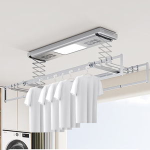 Aluminum alloy multifunctional <b>lighting</b>, air drying and sterilization, fully automatic lifting clothes rack - Product Image 2