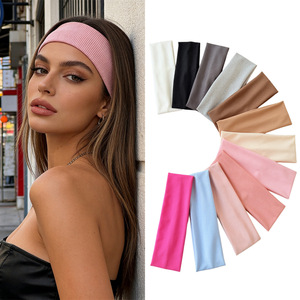 Meilleures ventes transfrontalières : <span class=keywords><strong>Bandeau</strong></span> pour femme fait main, côtelé à carreaux, large, absorbant la transpiration, pour le <span class=keywords><strong>sport</strong></span> et le yoga - Product Image 2