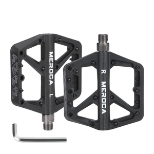 Pédales de vélo VTT Nylon Plate-forme Repose-pieds Plat VTT Paddle Grip Roulements Footboards Cyclisme <span class=keywords><strong>Pied</strong></span> Hold - Product Image 1