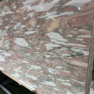 Dalles contemporaines en marbre rose norvégien et italien pour table à manger, plan de travail et dessus de meuble-lavabo - Product Image 3
