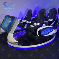 Simulador de Cine VR de 4 Asientos con Movimiento, Máquina de Juegos de Cine 4K 3D y Arcade de Tiro para Centros Comerciales, FEC y Parques de Diversiones Interiores