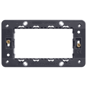 Vimar Eikon Evo Wall Plate 13x7.3 Cm Black <b>Plastic</b> <b>Frame</b> For Switches - Product Image 1