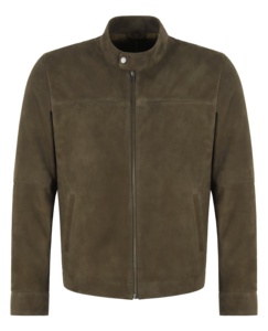 Custom 100% Genuine Olive Goat <b>Suede</b> Leather <b>Men</b>’s <b>Jacket</b> Private Label OEM/ODM Bulk Wholesale Fashion Luxury Style - Product Image 2