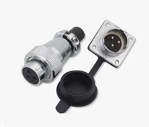 WS16 IP67 2pin 3pin 4 पिन 5pin 6pin 7pin 8pin 9pin धातु वर्ग निकला हुआ किनारा चेसिस पैनल माउंट विमानन केबल कनेक्टर - Product Image 5