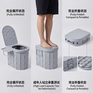 Inodoro Portátil Plegable Universal con Tapa, para Coche, Emergencias, Todo en Uno, para <span class=keywords><strong>Viajes</strong></span> en Auto y <span class=keywords><strong>Viajes</strong></span> por Carretera - Product Image 5