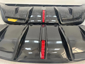 Difusor trasero estilo IM de fibra de carbono con alerón de luz adecuado para kit de carrocería T MODEL <span class=keywords><strong>Y</strong></span> faldones laterales del borde del parachoques delantero - Product Image 5