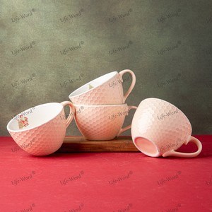 Cuenco de sopa de Navidad de estilo nórdico con logotipo personalizado, cuenco de leche de avena de cerámica barato ecológico a granel con asa apto para microondas - Product Image 4