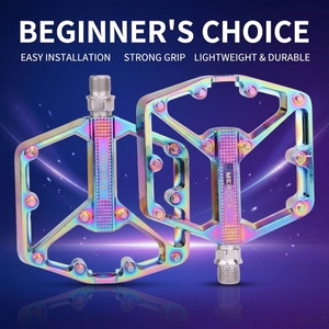 Pédales <span class=keywords><strong>VTT</strong></span> Universelles en Stock, Double DU, Légères en Alliage d'Aluminium, Axe Chromoly, Durables, Étanche, Antidérapantes, pour Vélos d'Enfants - Product Image 1