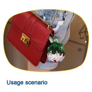 Juguete Suave y Agradable al Tacto, Mini Almohada Personalizada con Diseño de <span class=keywords><strong>Anime</strong></span> Impreso en 3D, Llavero con Forma de Bola <span class=keywords><strong>Chibi</strong></span>, con Cuerda para Colgar y Hebilla de Metal - Product Image 5