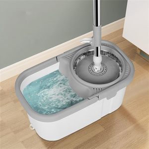 Hot Selling Hands-free Four-Side Wringing Steel Pole Floor <b>Cleaning</b> <b>Mop</b> High Dehydration Rate Eco-Friendly Lightweight <b>Mop</b> - Product Image 2