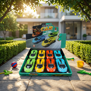 JR MS INDUSTRIES Voiture de drift colorée en alliage, modèle de course à inertie, véhicule sportif acrobatique pour enfants de 5 à 7 ans, contrôle par friction - Product Image 6