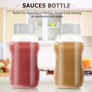 Wholesale Upside Down Convert Plastic Squeeze Bottle Ketchup Honey Hot Sauce Bottle With Flip Top Cap 373ml - Product Image 2