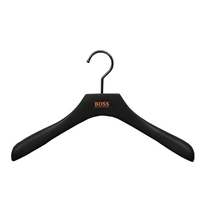 Cintre en bois noir sur mesure pour magasin de vêtements, design moderne durable à un seul niveau