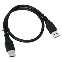 Kabel DFX USB 3.0 A ke A 1m, Kabel Data USB A Male ke Male 5Gbps SuperSpeed untuk Hard Drive Eksternal, Smart TV, Laptop