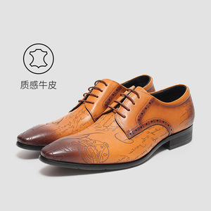 Chaussures décontractées pour hommes de style britannique avec semelle en caoutchouc souple, bout pointu, chaussures de mariage, design intemporel - Product Image 3