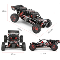 WLtoys 124016 Voiture RC de drift à l'échelle 1:12, moteur brushless, 4 roues motrices, 75 km/h, haute vitesse, métal, contrôlée par application, prête à l'emploi en intérieur et extérieur