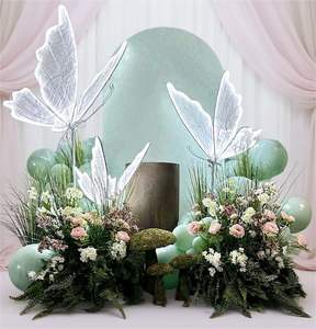 Lampe de sol LED LANJO en forme de papillon, luminaire suspendu créatif en forme de papillon, décoration romantique pour mariage, fête de printemps - Product Image 6