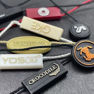 Custom Metal Stamping Logo Seal <strong>String</strong> <strong>Loop</strong> Locks with Polyester Cord for Garment Shoes Bags - Product Image 6
