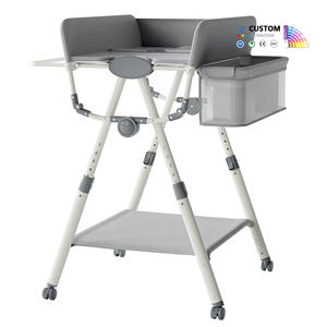 <span class=keywords><strong>Table</strong></span> à <span class=keywords><strong>langer</strong></span> et <span class=keywords><strong>baignoire</strong></span> pliable multifonctionnelle pour bébé avec fonction de bain intégrée - Product Image 2